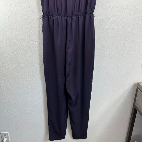 Aritzia Babaton Silk Jumpsuit Silk Large Suplice Neckline - Picture 3 of 14